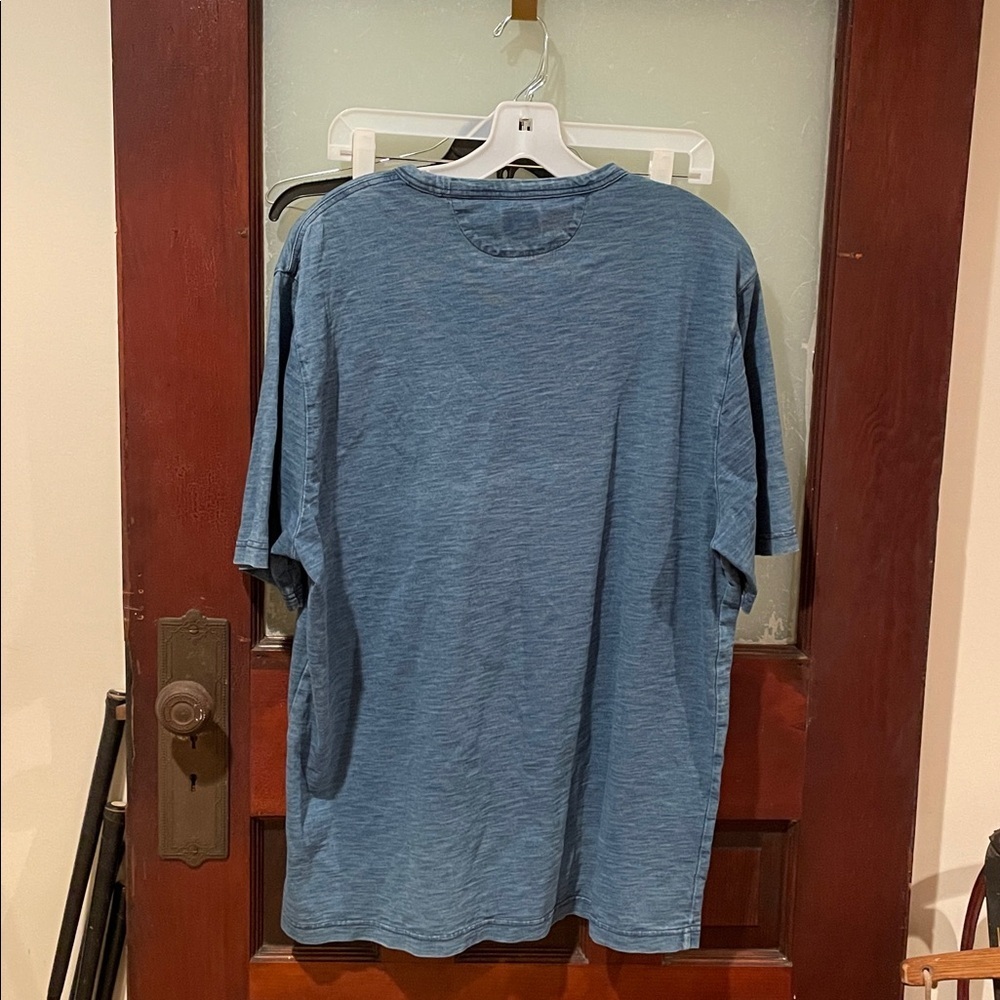 Faherty Blue and White Striped Tee - Picture 3 of 3